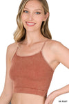 Washed Ribbed seamless cropped cami