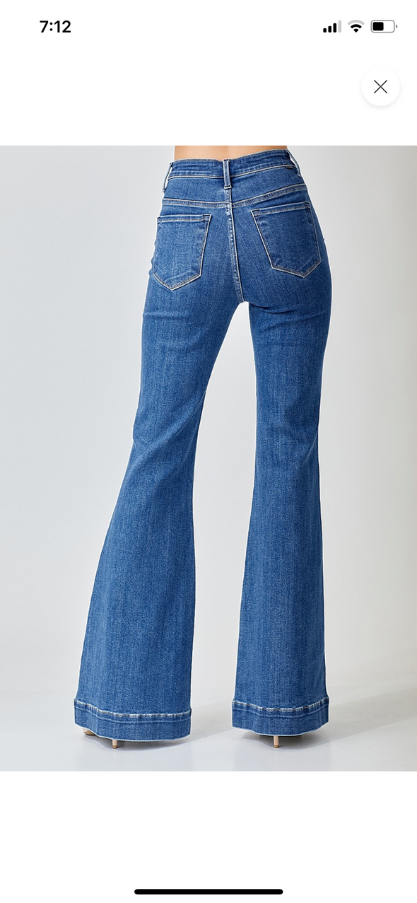 High Rise Pocket Front Flare