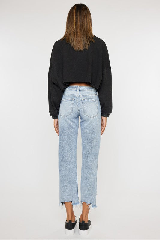 KanCan acid high rise slim straight jeans