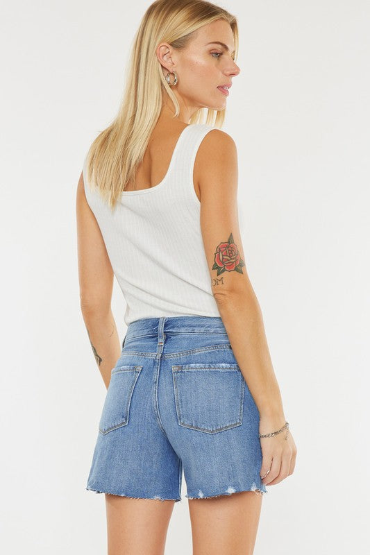 KanCan high rise denim shorts