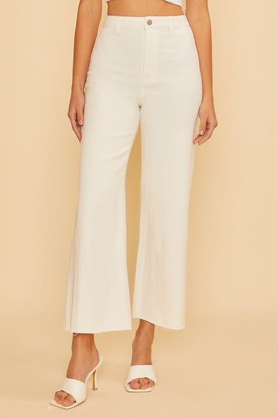 White Wide Leg Denim