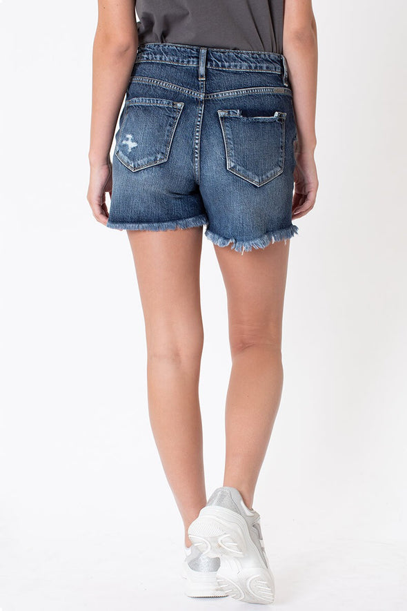 KanCan High Rise Girlfriend Denim Shorts