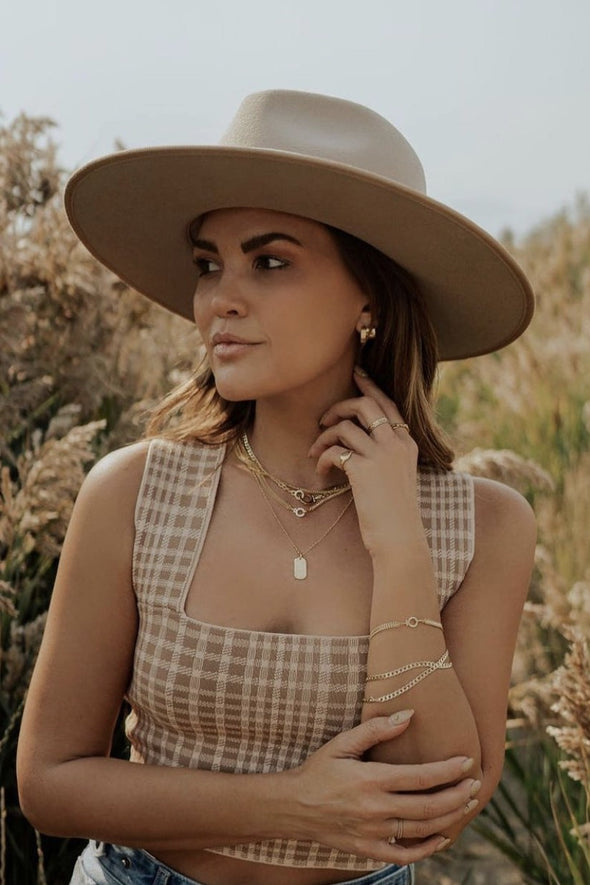 Billie Beige Rancher Wide Brim Hat