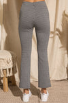 Black High Waist Gingham Pants