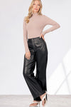 Faux Leather High Waist Pants