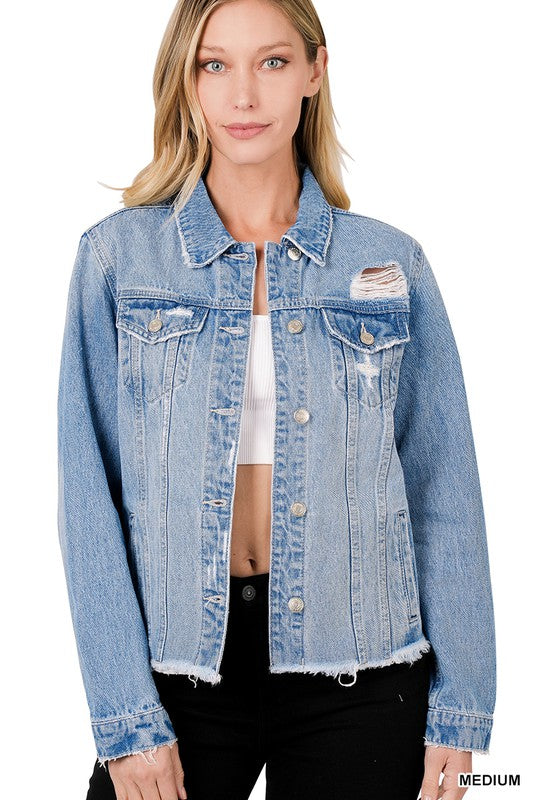 Distressed Denim Jacket